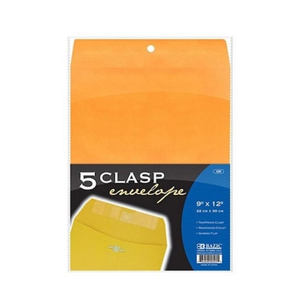 Bazic 9-inch X 12-inch Clasp Envelope, 240PK